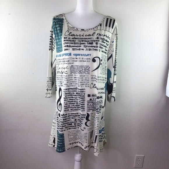 AZALEA | Music All Over Graphic Print Tunic - Picture 4 of 11